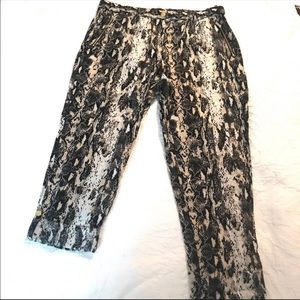 ✨New with Tags Calvin Klein 100% Linen Snakeskin Pants